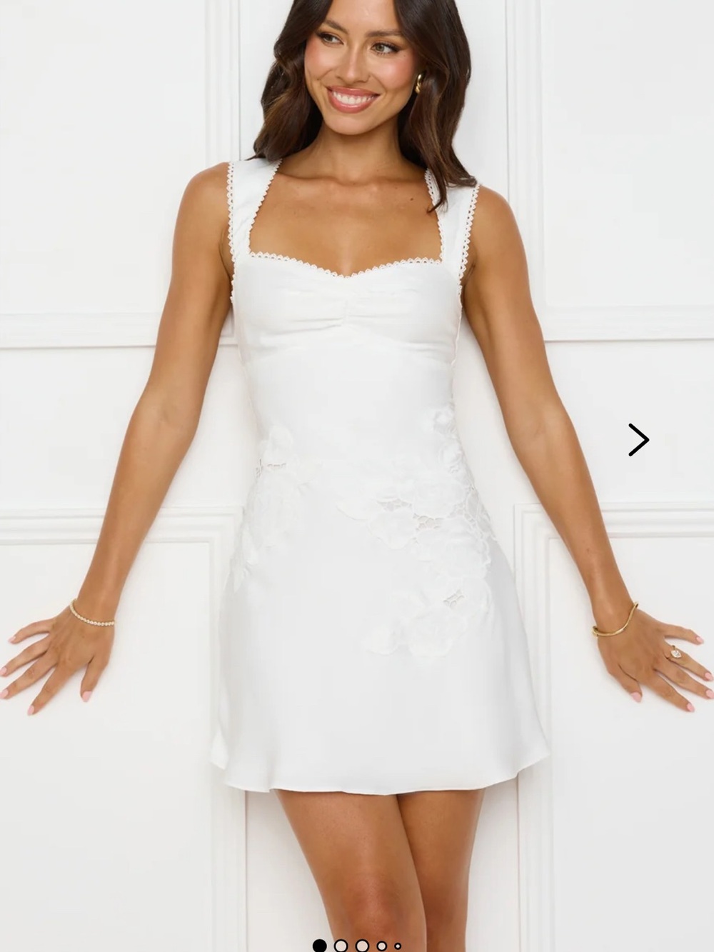 Hello Molly White Lace Mini Dress